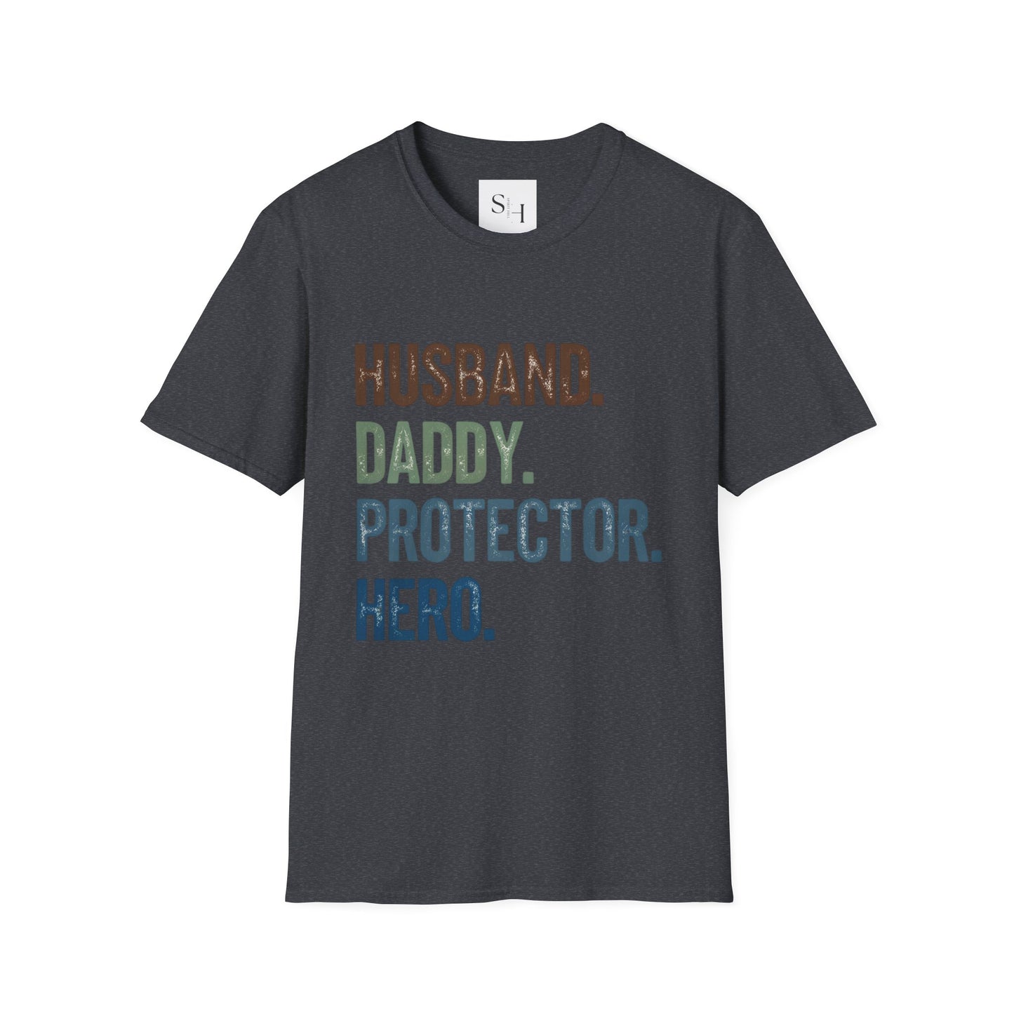 Husband Daddy Protector Hero T-Shirt - Unisex Softstyle Tee