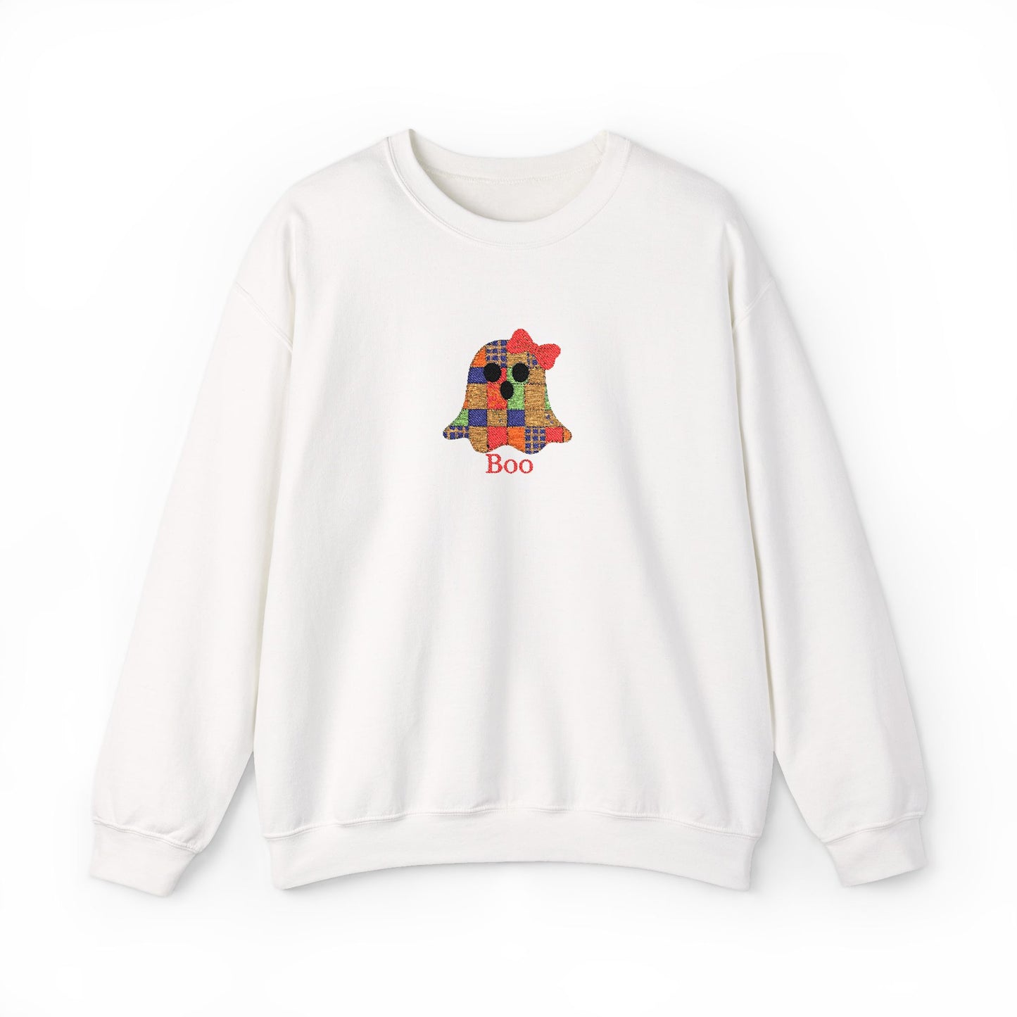 Boo Ghost Embroidery Unisex Heavy Blend™ Crewneck