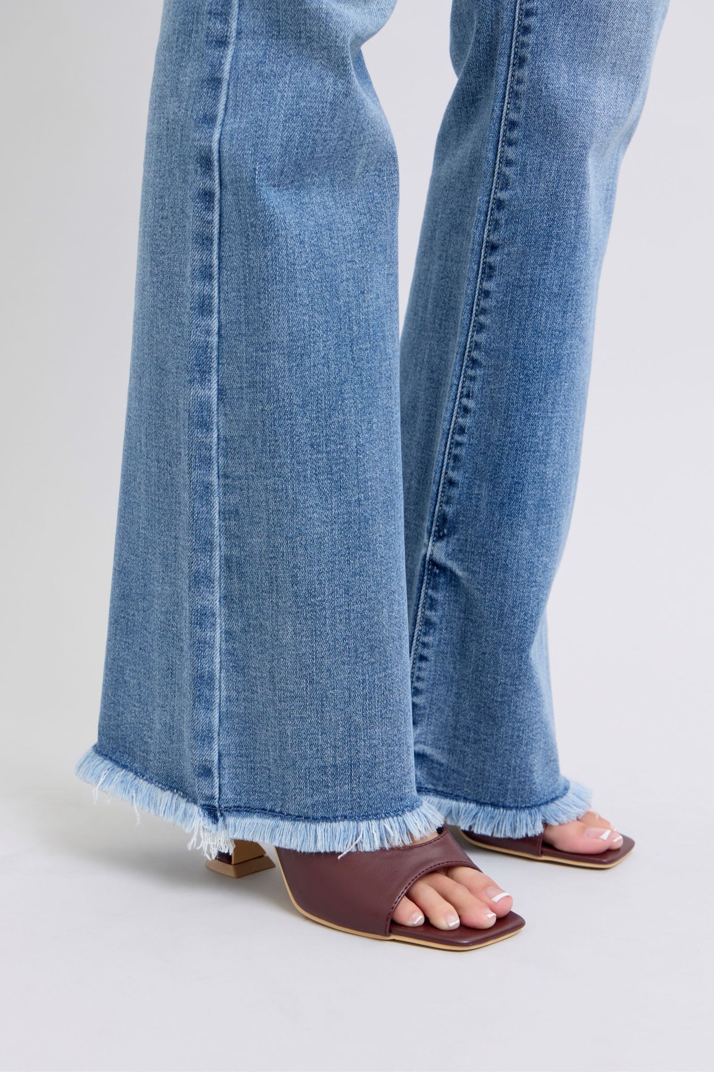 Judy Blue Raw Hem High Rise Bootcut Jeans