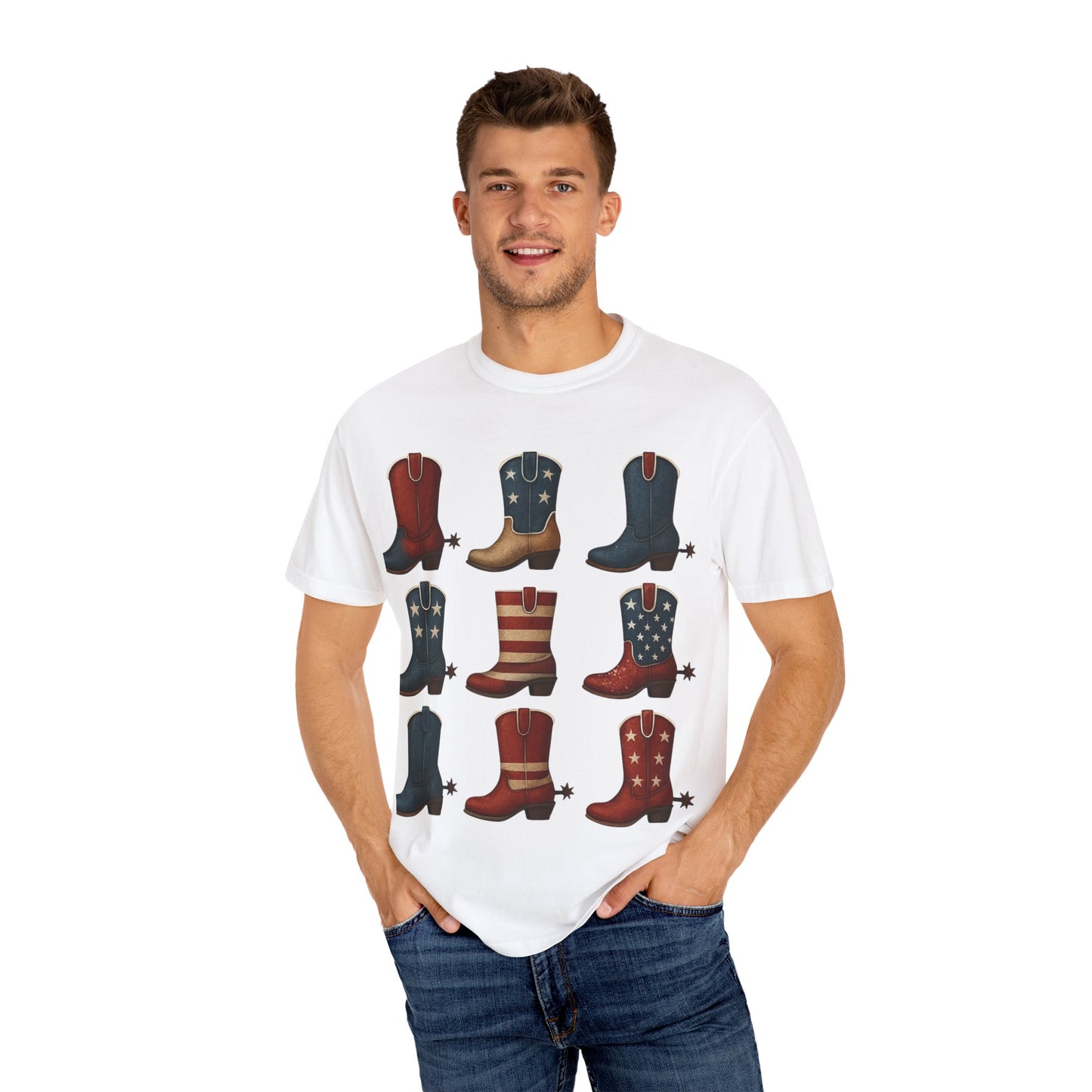 Americana Western Style Cowboy Boots Unisex T-Shirt