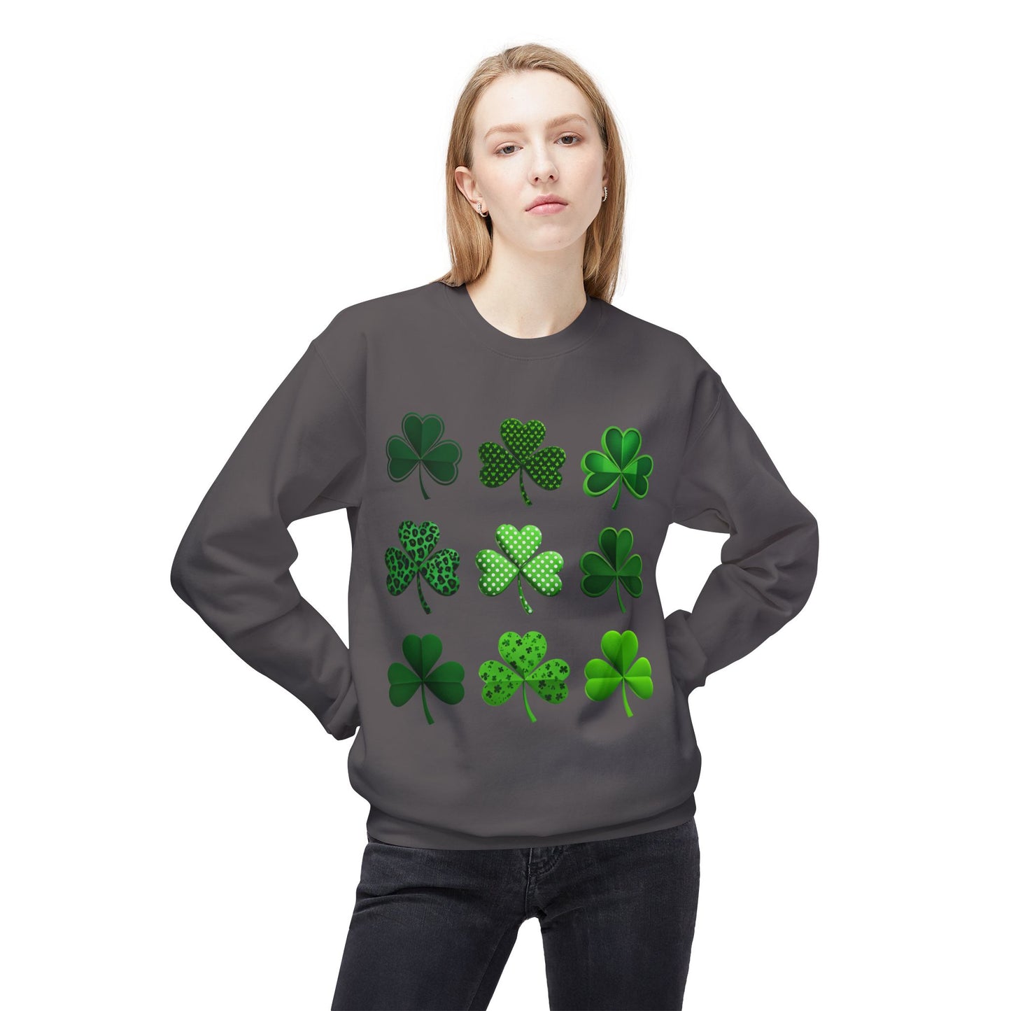 Clover Midweight Softstyle Fleece Crewneck Sweatshirt