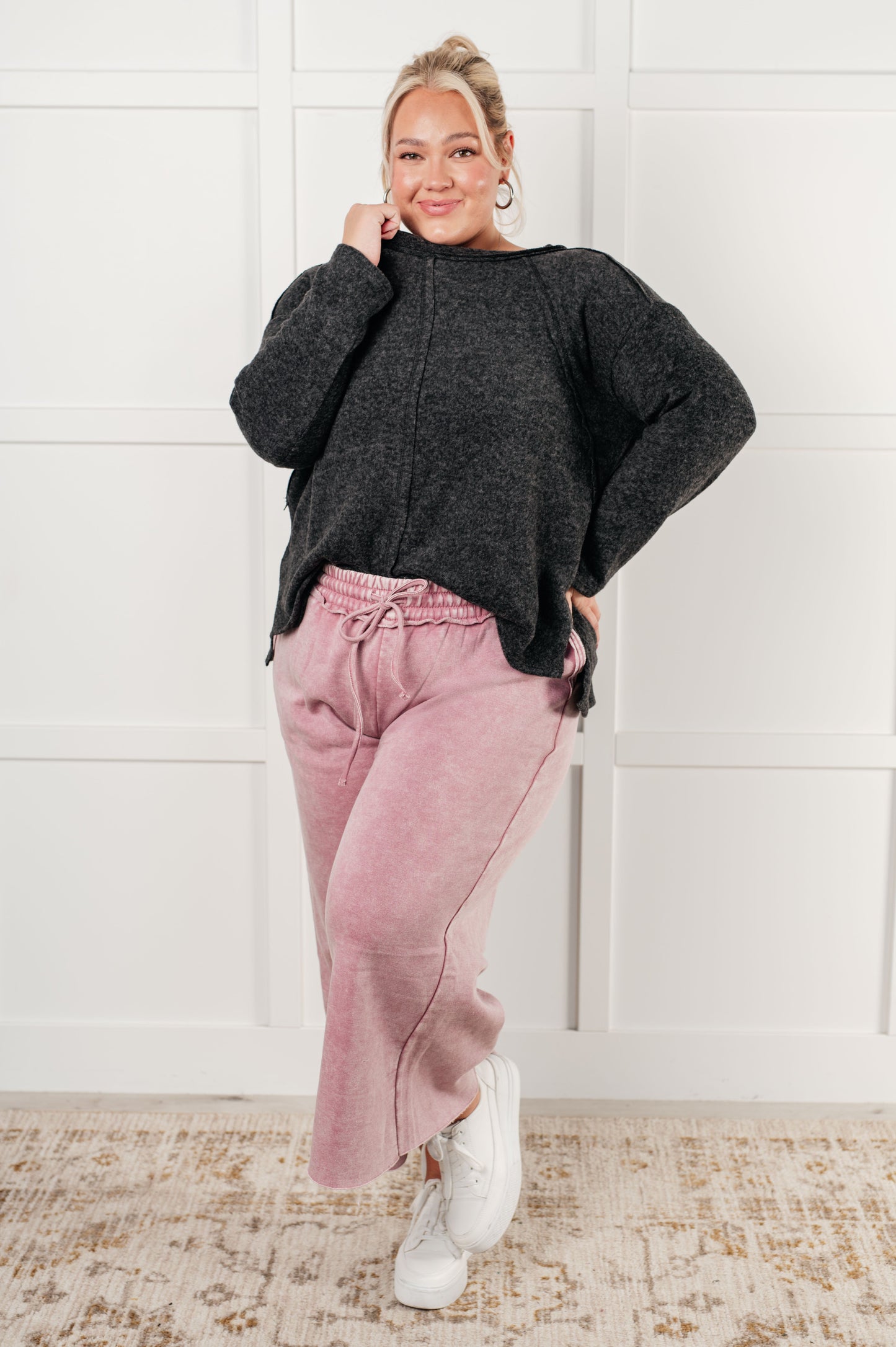 Day 20 - In or Out Wide Leg Cropped Pants in Light Rose