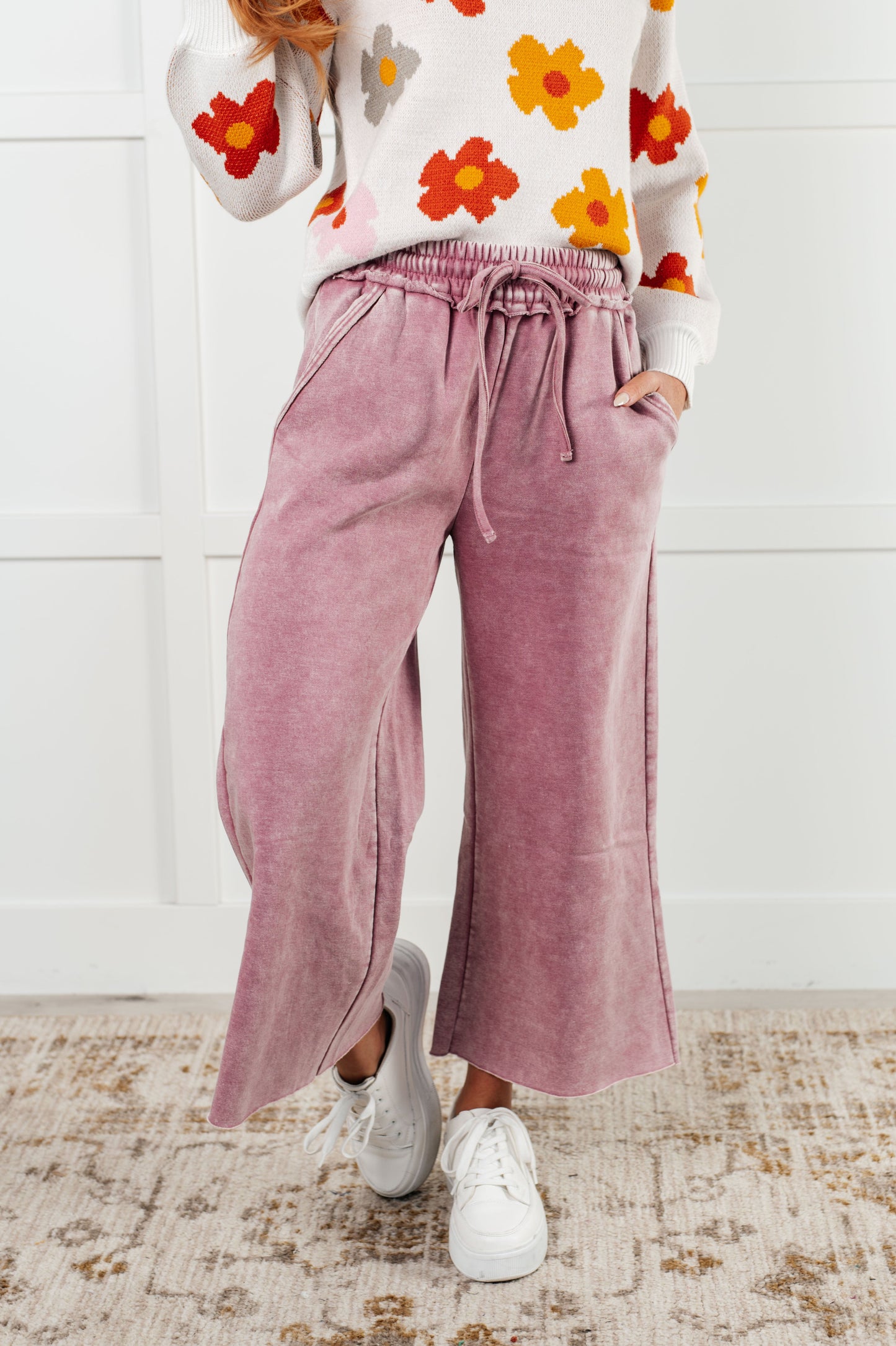 Day 20 - In or Out Wide Leg Cropped Pants in Light Rose