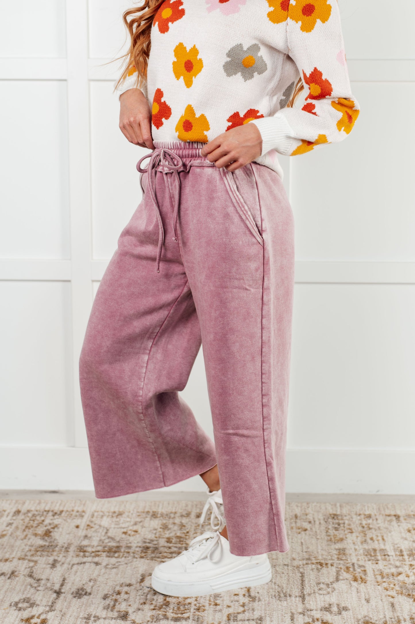 Day 20 - In or Out Wide Leg Cropped Pants in Light Rose