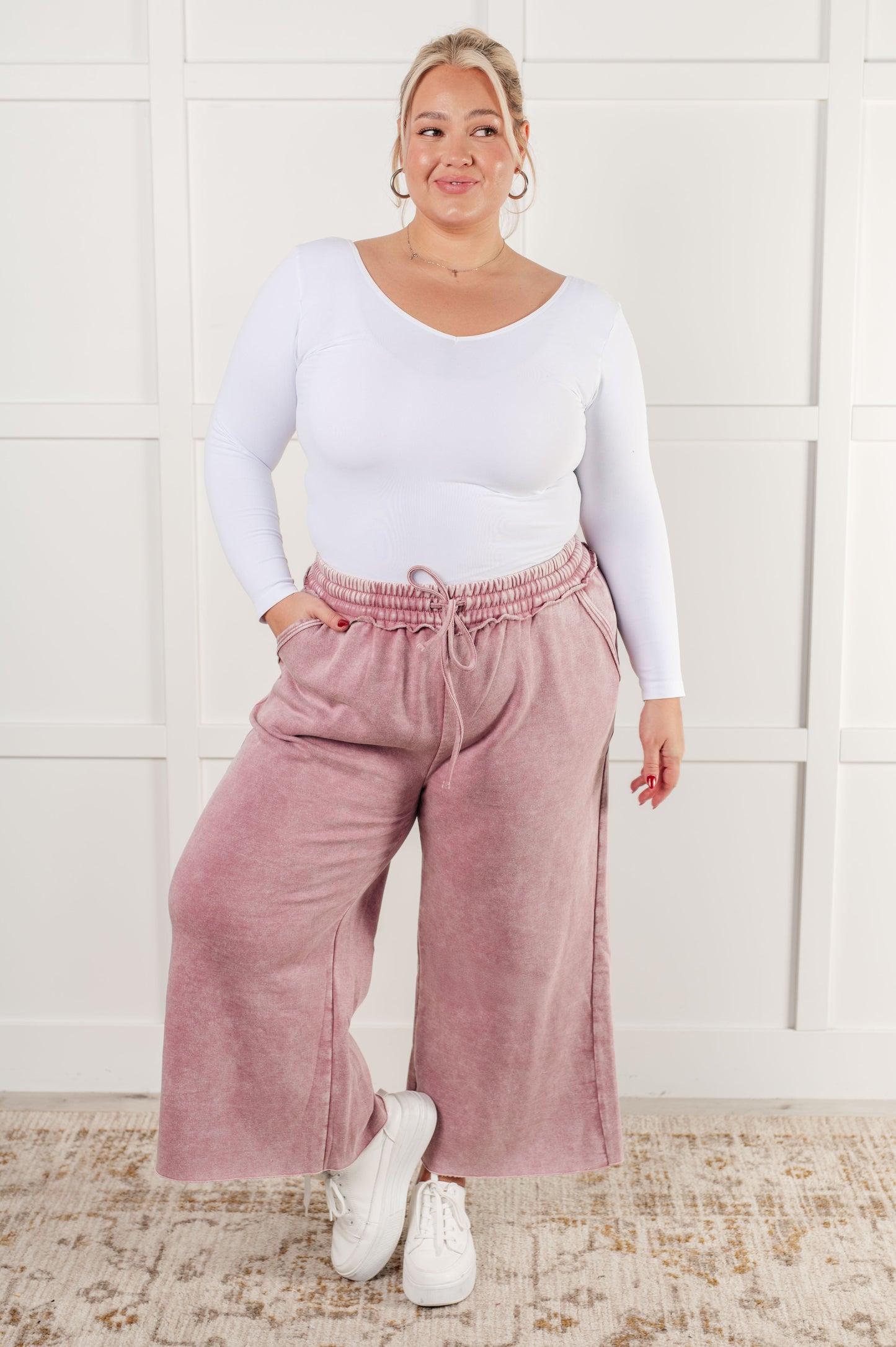 Day 20 - In or Out Wide Leg Cropped Pants in Light Rose