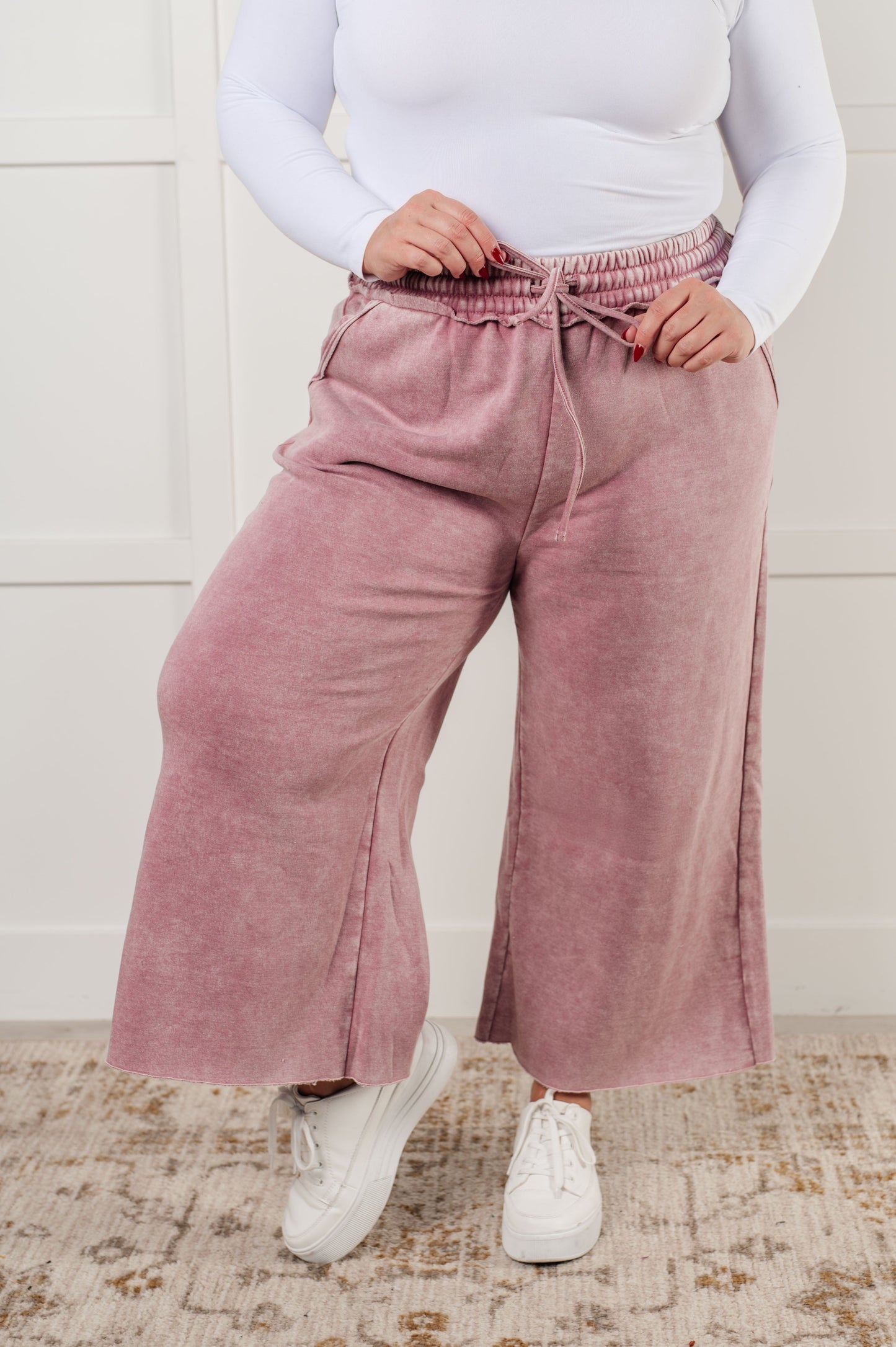 Day 20 - In or Out Wide Leg Cropped Pants in Light Rose