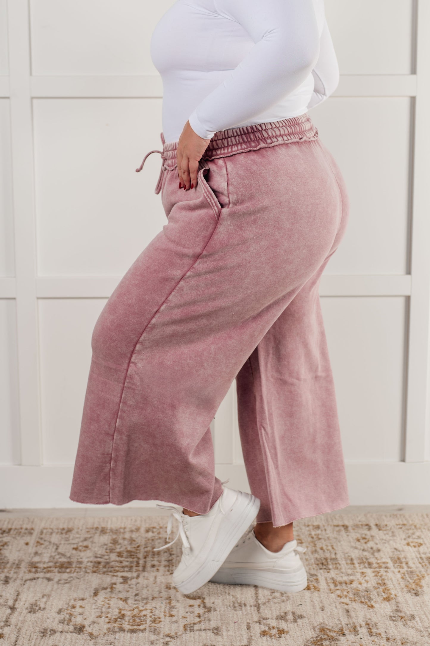 Day 20 - In or Out Wide Leg Cropped Pants in Light Rose