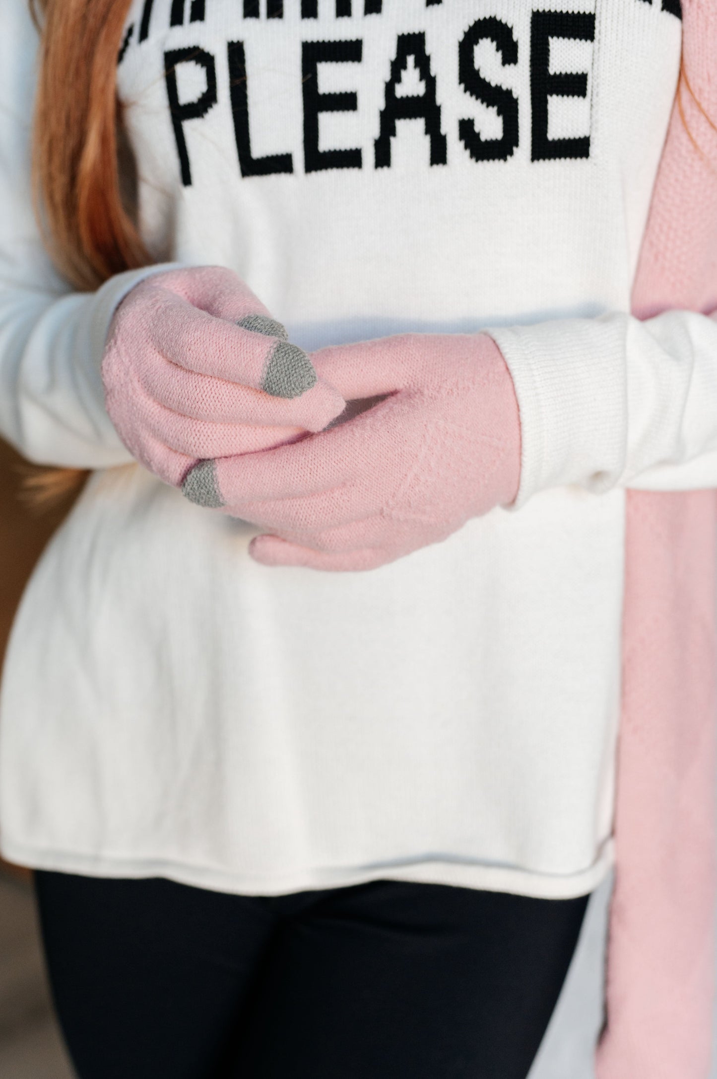 Day 4 - Jane Frost Beanie, Glove, and Scarf Set in Pink