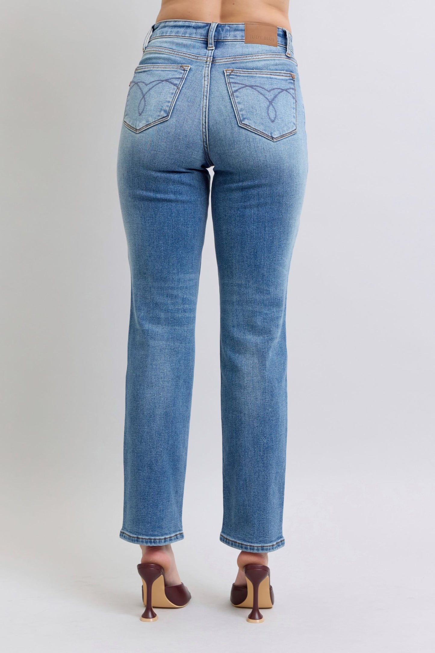 Day 17 - Judy Blue Vintage Wash Thermal Straight Jeans