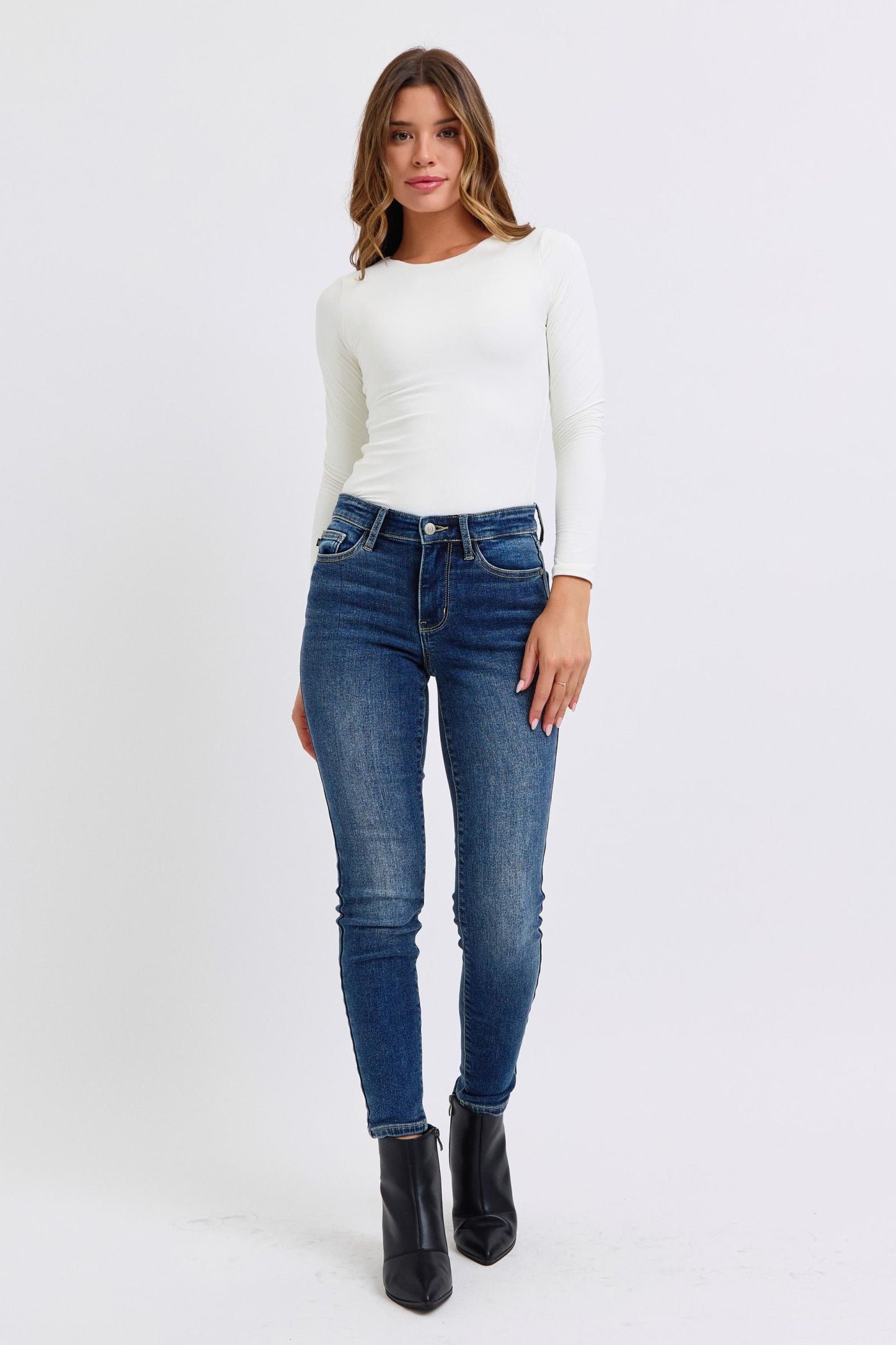 Day 17 - Judy Blue Mid-Rise Waist Skinny Jeans with Thermal Lining