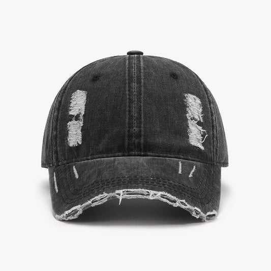 Distressed Adjustable Cotton Baseball Cap