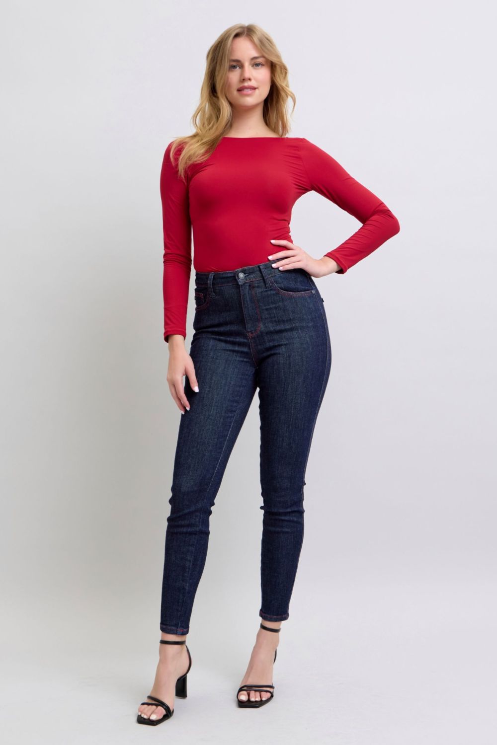 Judy Blue Heart Shaped Back Pockets Skinny Jeans