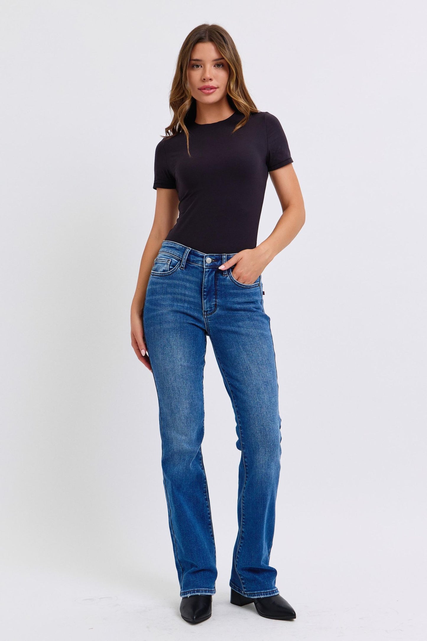 Day 17 - Judy Blue Mid-Rise Bootcut Jeans with Thermal Lining