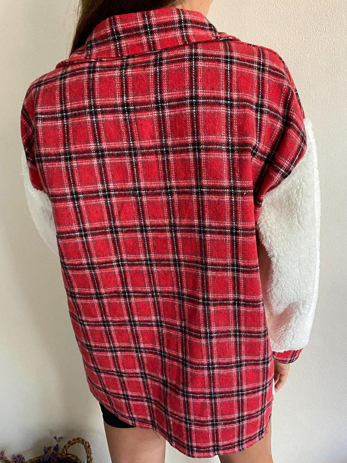 Fuzzy Button Up Long Sleeve