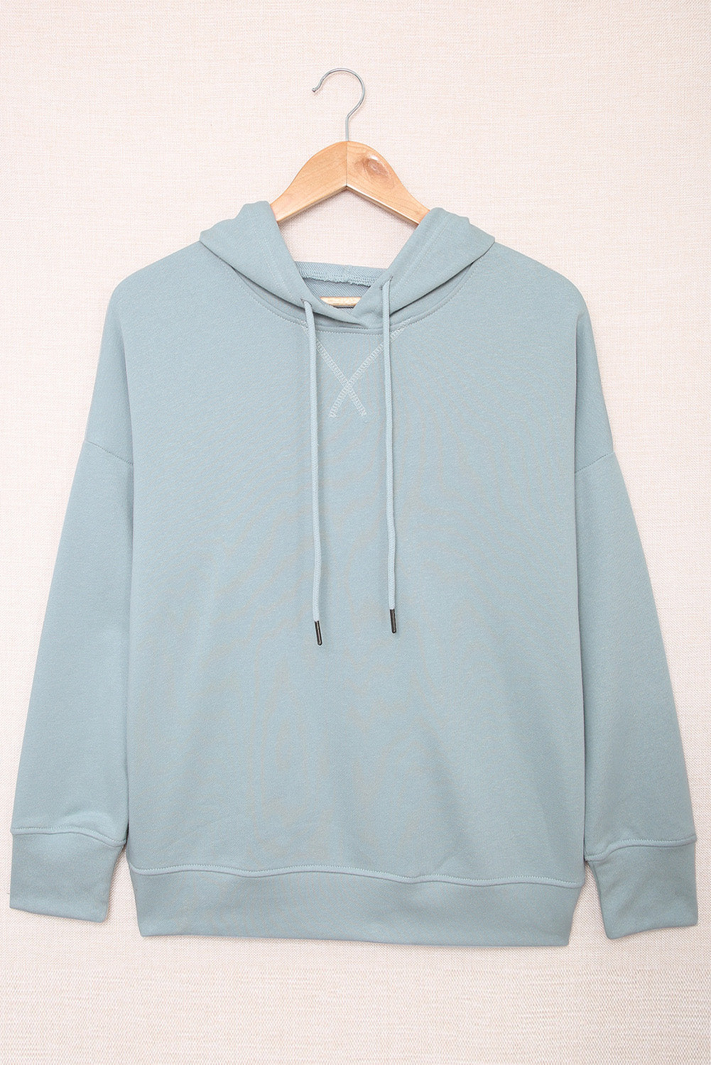 Drop Shoulder Hoodie with Slit