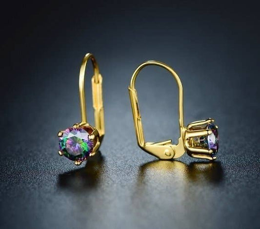 Mystic Topaz Lever Back Earrings