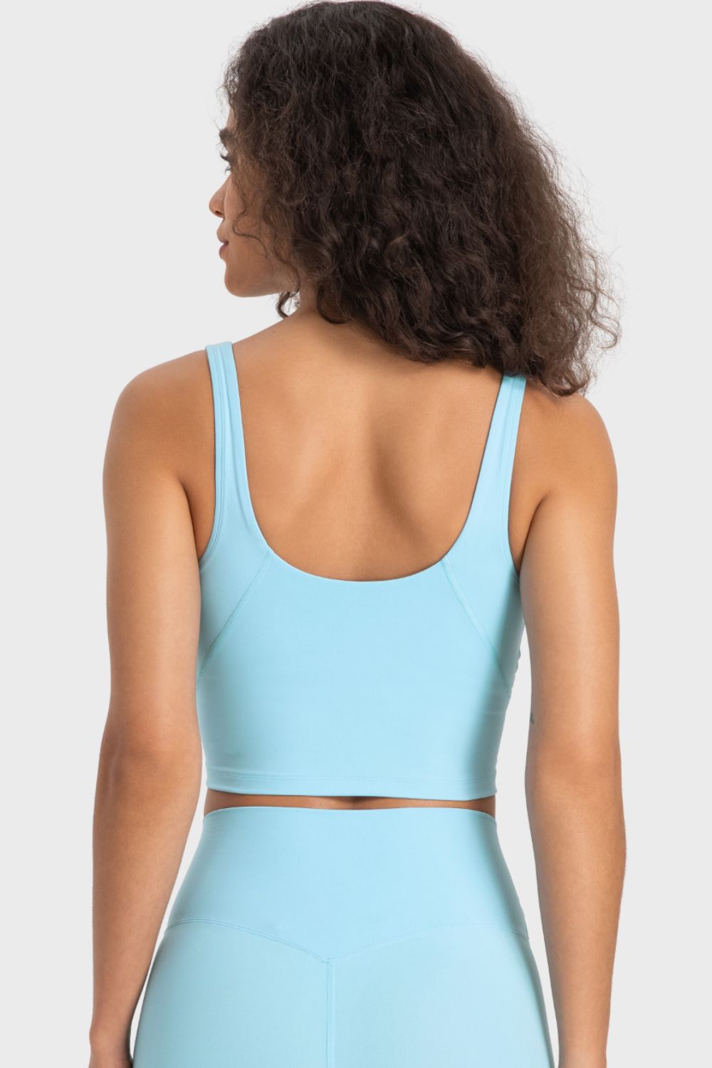 Deep V-Neck Crop Sports Bra